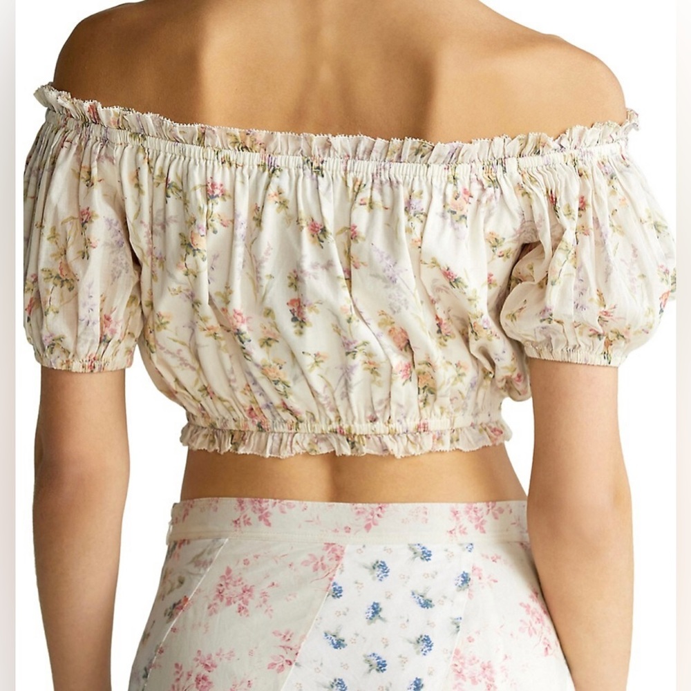 Polo Ralph Lauren - Watercolor Landscape Crop Top - Size XL - Picture 3 of 8